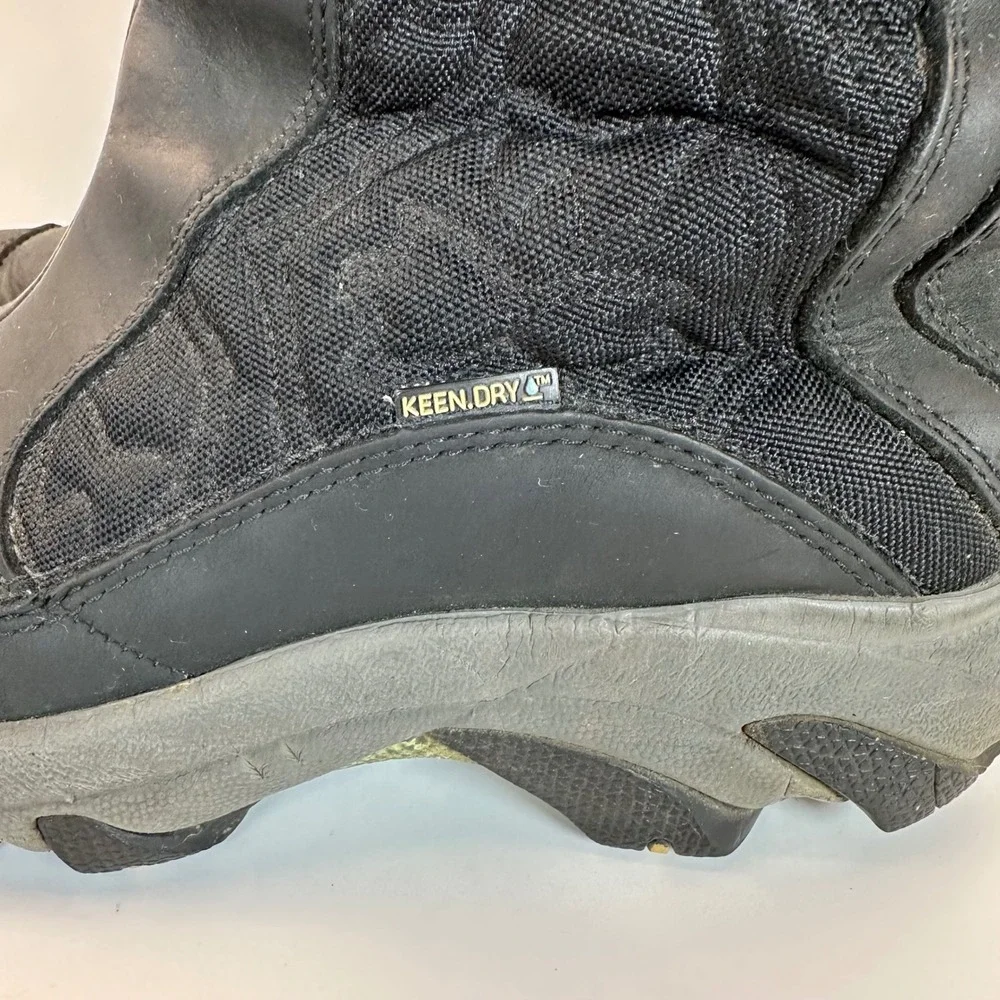Keen Winter Boots Women 8 Black Waterproof Faux Fur Trim Gorpcore Outdoor